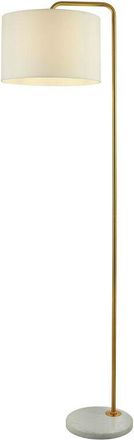 Searchlight Searchlight - Hangman - 1 Light Floor Lamp Antique Gold, White, E27