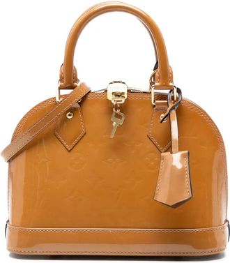 Louis Vuitton 2013 gelakte Alma BB tas met monogram - Bruin