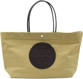 Tory Burch Ella Twist Reversible Tote - Dames - Shoppers - Geel - ONE Size - Leer - Tassen