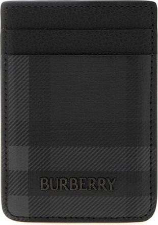 Burberry Printed Canvas Card Holder - Heren - Portefeuilles - Grijs - ONE Size - Accessoires