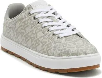 Karl Lagerfeld Allover Logo Sneaker in Grey/White at Nordstrom Rack, Size 11.5