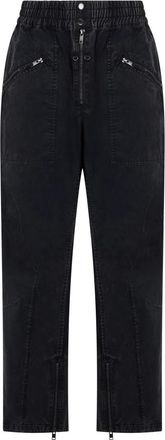 Isabel Marant Sportbroek met Rits - Heren - Loose Fit Jeans - Zwart - S - Katoen - Jeans