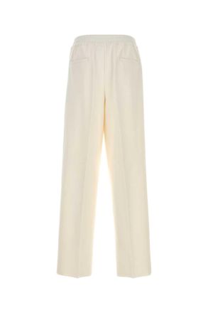 Jil Sander J22ka0341j20018 102 Porcelain Pantaloni Trousers