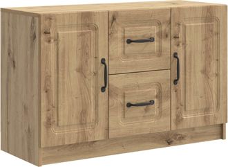 vidaXL Aparador Roble Artisan 89 X 34,5 X 57 Cm Madera De Ingenier&iacute;a Vidaxl