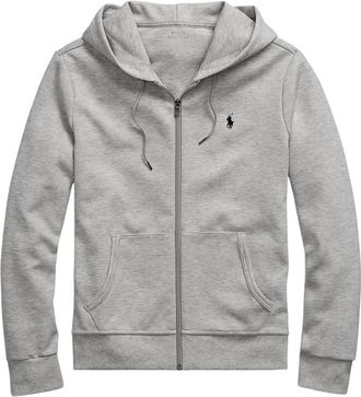 Polo Ralph Lauren Double-Knit Hoodie met Volledige Rits - Heren - Vesten met rits - Grijs - XL - Katoen - Hoodies & sweatvesten