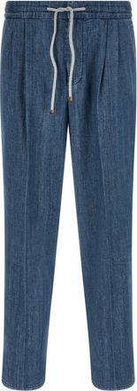 Brunello Cucinelli Blue Relaxed Drawstring Pants