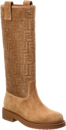 Fendi Fendi Filo Ff Suede Knee-High Boot