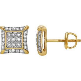 LuvMyJewelry Malandro 10K Yellow Gold Diamond Unisex Earrings - 0.2 Cts at Nordstrom