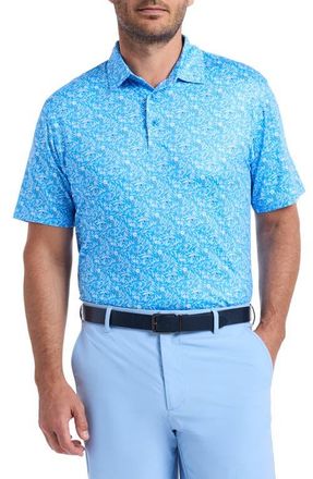 Robert Graham Ebford Performance Golf Polo in Blue at Nordstrom, Size Xxx-Large
