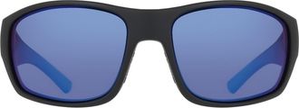Dragon 64mm Oversize Rectangular Sunglasses in Matte Black/Blue Mirror at Nordstrom Rack