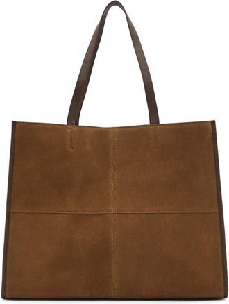 Mango Leather Shopper Bag in Tobacco Brown at Nordstrom