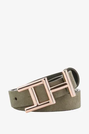 Hemisphere Gürtel aus Wildleder mit Monogrammschnalle - 2 cm