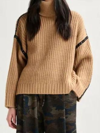 Essentiel Lindsay Sweater In Tan/gold