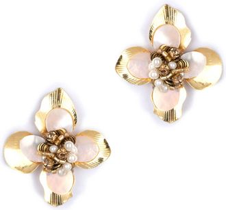 Deepa Gurnani Azura Earrings In Gold