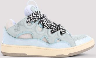 Lanvin Suede Leather Curb Sneakers