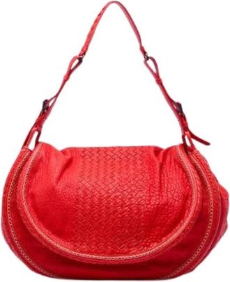 Bottega Veneta Pre-owned Vintage Schoudertas - Dames - Vintage Schoudertas - Rood - ONE Size - Leer - Vintage