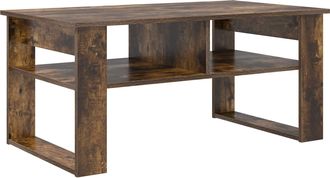 vidaXL Mesa De Caf&eacute; Roble Ahumado 96 X 54 X 44 Cm Madera De Ingenier&iacute;a Vidaxl
