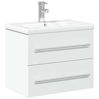 Berkfield Home Bathroom Sink Cabinet with Built-in Basin White