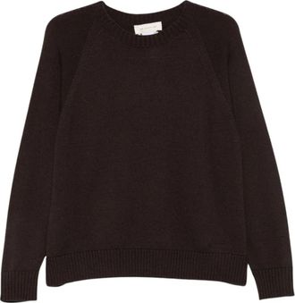 Max Mara Virgola Crewneck - Dames - Ronde hals truien - Bruin - L - Wol - Truien & Vesten