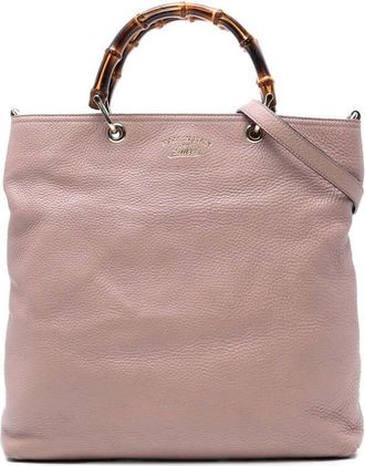 Gucci Pre-owned Gucci Tall Leather Bamboo Shopper Tote Ladies 323663 525040