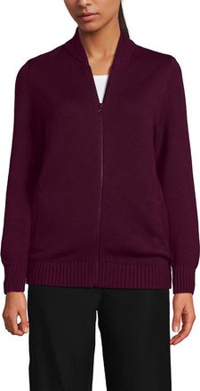 Lands End School Uniform Adult Legacy Full Zip Cardigan in Burgundy at Nordstrom, Size Xx-Large