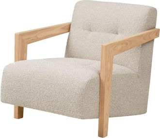 Moloo de roble macizo y tela beige