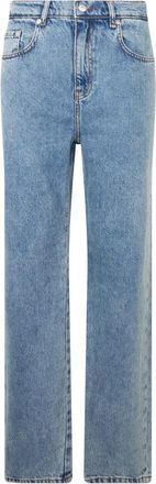 Moschino High-waisted Jeans - Dames - Regular Fit Jeans - Blauw - W28 - Katoen - Jeans