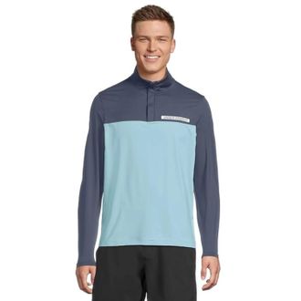 Under Armour Golf Top Mens Downpour Gray Stream 1/4 Zip Long Sleeve GBO2562