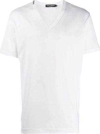 Dolce & Gabbana T-shirt con scollo a V - Bianco