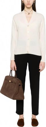 Majestic Filatures WomenS Cashmere Gilet Cardigan In Ivory Milk