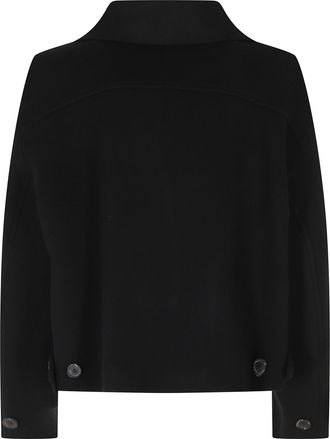 Semicouture Jeanie Cropped Zippered Wool-Blend Coat