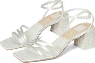 Dolce Vita Ysabel Pearl Womens Sandals True White Satin : 8.5 M, Rubber