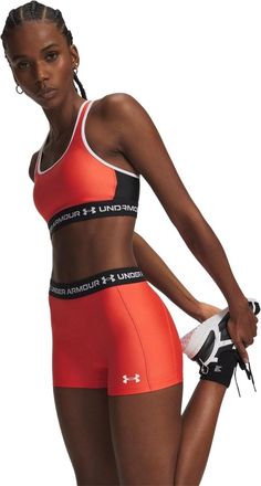 Under Armour Dames/Dames HeatGear Korte Broek (Rood, Wit)