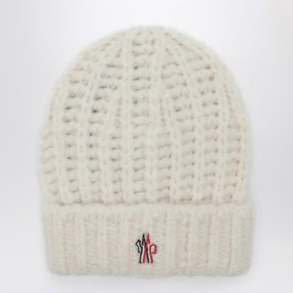 Moncler White alpaca-blend beanie