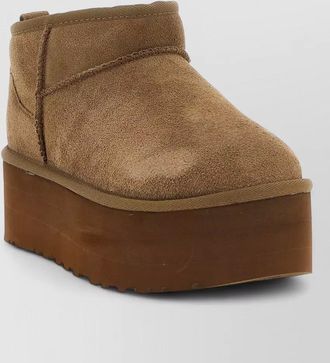 UGG leather platform ankle boots