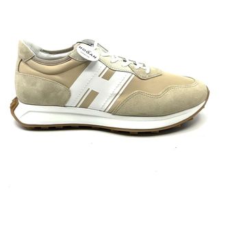 Hogan H601 Sneakers - Heren - Sneakers - Beige - 40 1/2 EU - Su&egrave;de - Schoenen