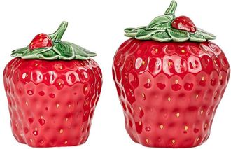 10 Strawberry Street Berry Pair Graduated Canister Set