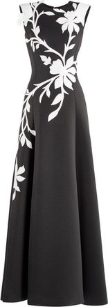 Saiid Kobeisy Neoprene Dress With Floral Embroidery