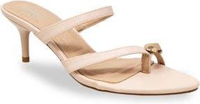 Chase + Chloe by Intouch Footwear Post Toe Kitten Heel Mule Sandal in Nude at Nordstrom Rack, Size 5.5