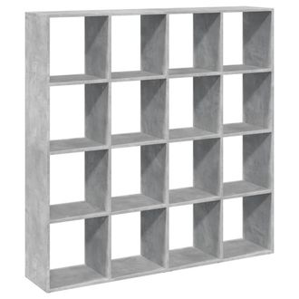 Berkfield Home Book Cabinet Concrete Grey 137.5x29x137.5 cm Engineered Wood