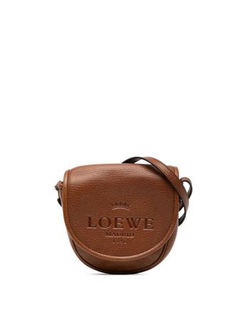 Loewe 2000-2020 Mini Leather Heritage crossbody bag - women - Calf Leather - One Size - Brown