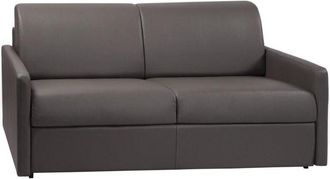 Vente-Unique Vente-unique - Divano letto 3 posti a ribalta in similpelle Grigio - Larghezza Materasso 140 cm - Spessore 14 cm - calife