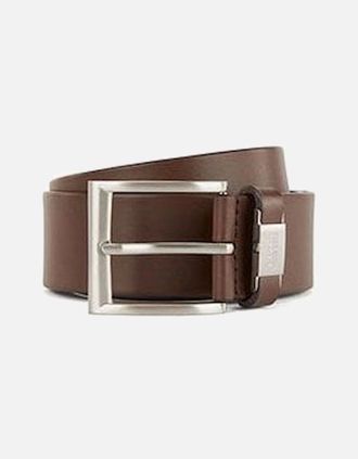 HUGO BOSS Mens Hugo Boss Mens C-Connio Dark Brown Leather Belt - Size: 90-34INCH
