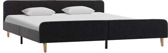 vidaXL Estructura De Cama De Arpillera Gris Oscuro 180x200 Cm Vidaxl