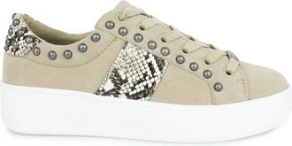 Steve Madden Sneakers - Dames - Sneakers - Beige - 37 1/2 EU - Leer - Schoenen