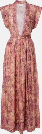 Isabel Marant Vestido largo Melissa de seda estampado