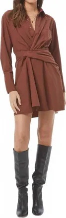 Young Fabulous & Broke Cher Mini Dress In Sepia