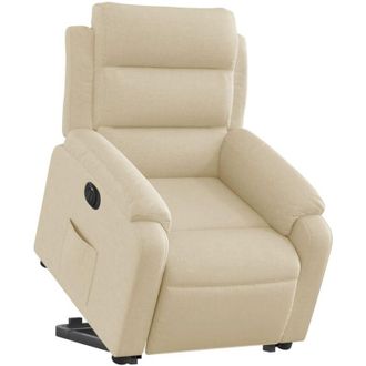 vidaXL Vidaxl - Sill&oacute;n El&eacute;ctrico Reclinable Elevable De Tela Color Crema