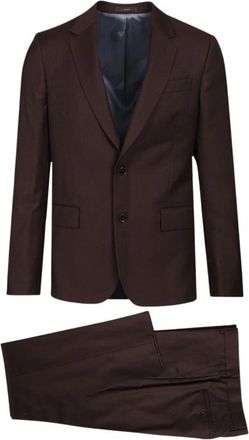 Paul Smith Op maat gemaakte single-breasted wollen pak - Heren - Business pakken - Bruin - XL - Wol - Kostuums