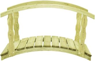 vidaXL Puente Para Jard&iacute;n Con Barandilla Madera Pino 170x74x105cm Vidaxl